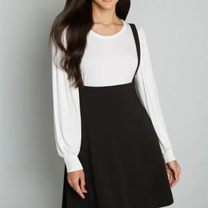 Modcloth Overall Winner Jumper Suspender Mini Dress